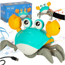 Interaktywny krab pełzający z dźwiękiem, zielony, USB, 3+