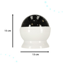 Lampka nocna projektor gwiazd 2w1 USB biała - gwiazdki w pokoju