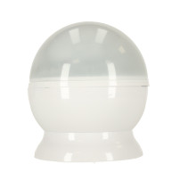 Lampka nocna projektor gwiazd 2w1 USB biała - gwiazdki w pokoju