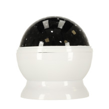 Lampka nocna projektor gwiazd 2w1 USB biała - gwiazdki w pokoju