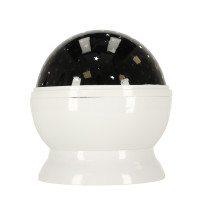 Lampka nocna projektor gwiazd 2w1 USB biała - gwiazdki w pokoju