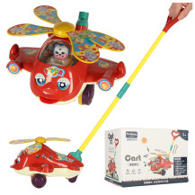 Pchacz na kiju helikopter z dźwiękiem dla dzieci 3+