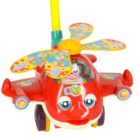 Pchacz na kiju helikopter z dźwiękiem dla dzieci 3+