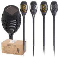Lampy solarne ogrodowe pochodnie 12LED 4szt. - oświetlenie ogrodu