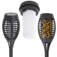 Lampy solarne ogrodowe pochodnie 12LED 4szt. - oświetlenie ogrodu