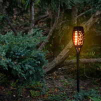 Lampy solarne ogrodowe pochodnie 12LED 4szt. - oświetlenie ogrodu