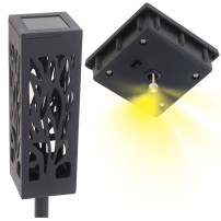 Solarne lampki ogrodowe ażurowe LED z czujnikiem zmierzchu, 4 szt.