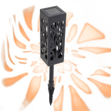 Solarne lampki ogrodowe ażurowe LED z czujnikiem zmierzchu, 4 szt.