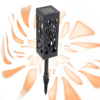 Solarne lampki ogrodowe ażurowe LED z czujnikiem zmierzchu, 4 szt.