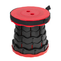 Krzesło składane taboret teleskopowy turystyczny czerwony 200 kg