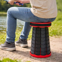 Krzesło składane taboret teleskopowy turystyczny czerwony 200 kg