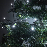 Lampki LED choinkowe 10m 100LED zimny biały 8 trybów
