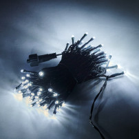 Lampki LED choinkowe 10m 100LED zimny biały 8 trybów