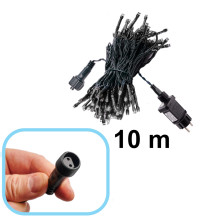 Lampki LED choinkowe 10m 100LED zimny biały 8 trybów