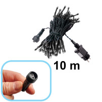 Lampki LED choinkowe 10m 100LED zimny biały 8 trybów