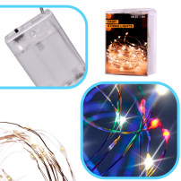 Lampki LED druciki dekoracyjne świąteczne 5m 50LED multikolor