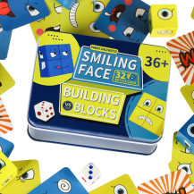 Gra edukacyjna nauka emocji - klocki drewniane z kartami