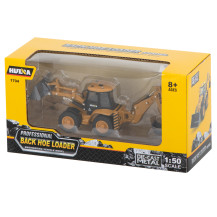 Koparka ładowarka metalowa h-toys 1704 skala 1:50 z ruchomymi łyżkami