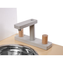 Drewniana kuchnia dla dzieci MDF modern classic z akcesoriami 82 cm szara