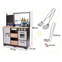 Drewniana kuchnia dla dzieci MDF loft XXL 96 cm z akcesoriami