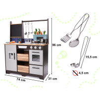 Drewniana kuchnia dla dzieci MDF loft XXL 96 cm z akcesoriami