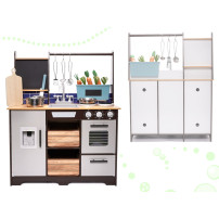 Drewniana kuchnia dla dzieci MDF loft XXL 96 cm z akcesoriami