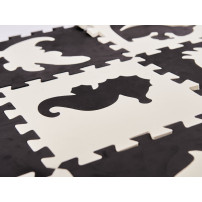 Mata edukacyjna piankowa puzzle 114x114 cm czarna, 25 el.