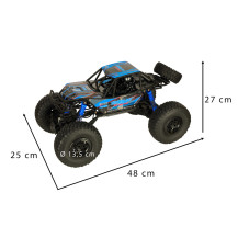 Samochód RC crawler climbing car 1:10 4WD 48cm niebieski