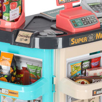 Sklep dla dzieci supermarket z wózkiem i akcesoriami, 47 el.