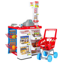 Sklep dla dzieci supermarket z wózkiem i akcesoriami KX6394