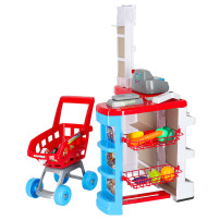 Sklep dla dzieci supermarket z wózkiem i akcesoriami KX6394