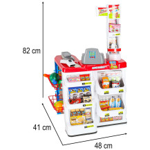 Sklep dla dzieci supermarket z wózkiem i akcesoriami KX6394