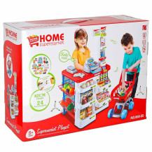 Sklep dla dzieci supermarket z wózkiem i akcesoriami KX6394