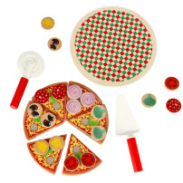 Drewniany zestaw do pizzy na rzep z akcesoriami 20cm