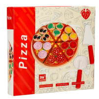 Drewniany zestaw do pizzy na rzep z akcesoriami 20cm