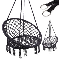 Huśtawka bocianie gniazdo LUARO czarna 80cm 150kg