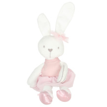 Pluszowy królik w różowej sukience 42cm - miękka przytulanka