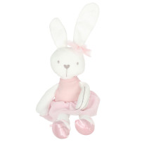 Pluszowy królik w różowej sukience 42cm - miękka przytulanka