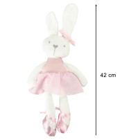 Pluszowy królik w różowej sukience 42cm - miękka przytulanka