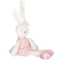 Pluszowy królik w różowej sukience 42cm - miękka przytulanka