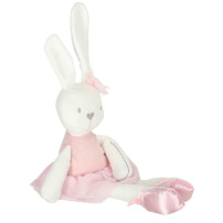 Pluszowy królik w różowej sukience 42cm - miękka przytulanka