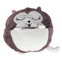Śpiwór turystyczny dla dzieci 2w1 z poduszką 125x50 cm niebieski
