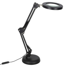Lampka biurkowa LED z lupą x3 i regulowanym wysięgnikiem - KX2987