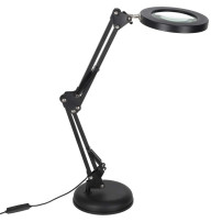 Lampka biurkowa LED z lupą x3 i regulowanym wysięgnikiem - KX2987