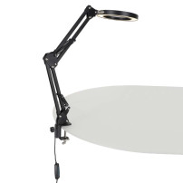 Lampka biurkowa LED z lupą x3 i regulowanym wysięgnikiem - KX2987