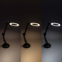Lampka biurkowa LED z lupą x3 i regulowanym wysięgnikiem - KX2987