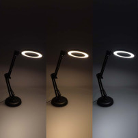 Lampka biurkowa LED z lupą x3 i regulowanym wysięgnikiem - KX2987