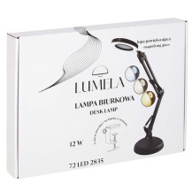 Lampka biurkowa LED z lupą x3 i regulowanym wysięgnikiem - KX2987