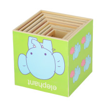 Wieża edukacyjna drewniana XXL 71 cm - sorter kształty i liczenie