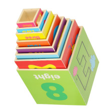 Wieża edukacyjna drewniana XXL 71 cm - sorter kształty i liczenie